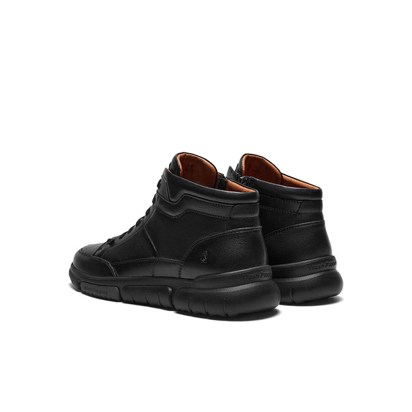 Hush Puppies- Black Leather Boots (MEN)