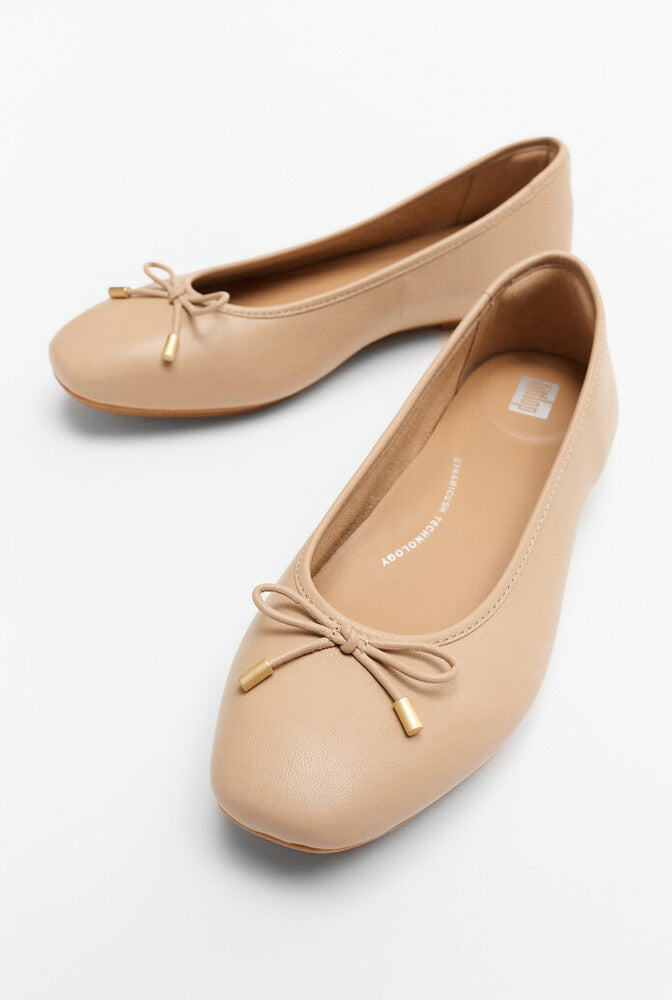 FITFLOP Delicato Bow Soft Leather Ballet Flats (Women)