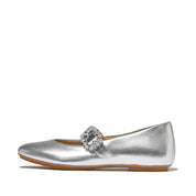 FITFLOP Delicato Crystal-Buckle Leather Mary Janes (Women)