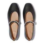 FITFLOP Delicato Pearls-and-Crystal Leather Ballet Flats (Women)