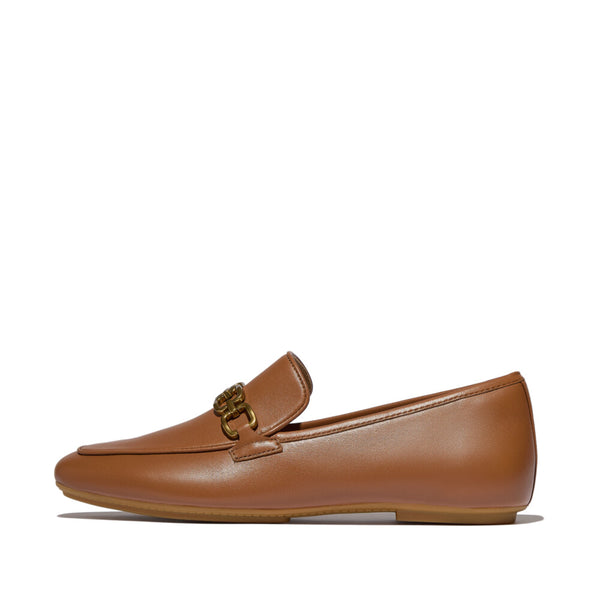 FITFLOP DELICATO SQUARE-CHAIN SOFT LEATHER LOAFERS (Women)