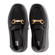 FITFLOP F-Luma Chunky-Snaffle Box-Leather D/Wedge Loafers (Women)