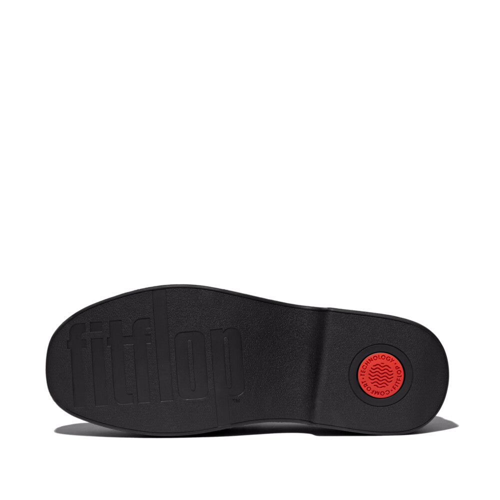FITFLOP F-Luma Chunky-Snaffle Box-Leather D/Wedge Loafers (Women)
