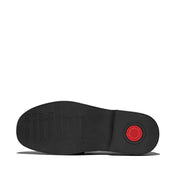 FITFLOP F-LUMA Square-Chain Leather Demi-Wedge Loafers (Women)