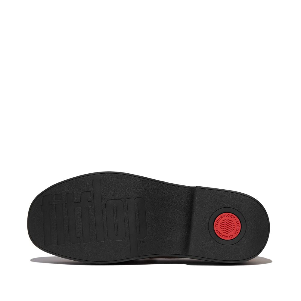 FITFLOP F-Luma Square-Chain Suede Demi-Wedge Loafers (Women)