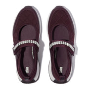 FITFLOP F-Mode Flow Crystal-Strap Quilted Mary Janes (Women)