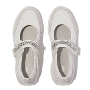 FITFLOP F-Mode Flow Crystal-Strap Quilted Mary Janes (Women)