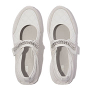 FITFLOP F-Mode Flow Crystal-Strap Quilted Mary Janes (Women)