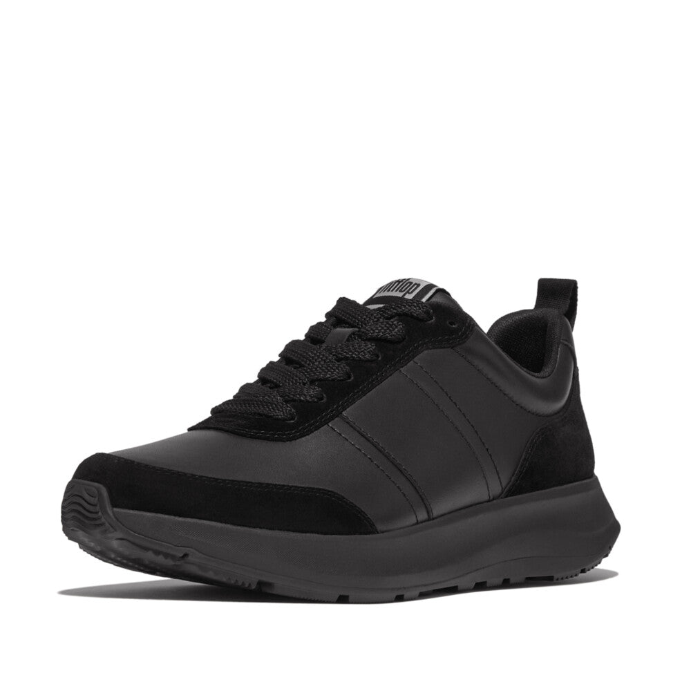 F-MODE FLOW MENS LEATHER/SUEDE SNEAKERS