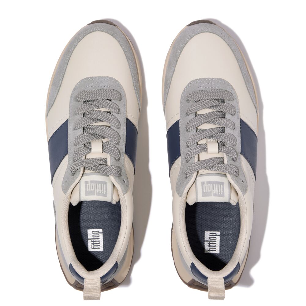 FITFLOP F-Mode Flow Men's Leather/Suede Sneakers (Men)