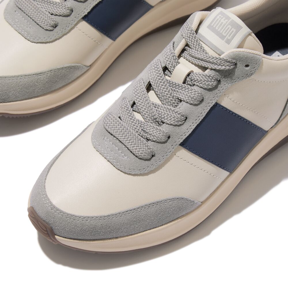 FITFLOP F-Mode Flow Men's Leather/Suede Sneakers (Men)