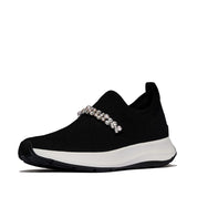 FITFLOP F-Mode Flow Pearls-&-Crystal Knit Slip-On Sneakers (Women)