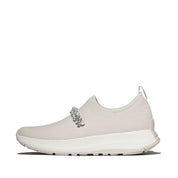 FITFLOP F-Mode Flow Pearls-&-Crystal Knit Slip-On Sneakers (Women)