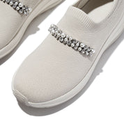FITFLOP F-Mode Flow Pearls-&-Crystal Knit Slip-On Sneakers (Women)