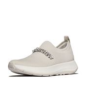 FITFLOP F-Mode Flow Pearls-&-Crystal Knit Slip-On Sneakers (Women)