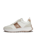 FITFLOP F-Mode Flow Sequin Suede/Leather Flatform Sneakers (Women)