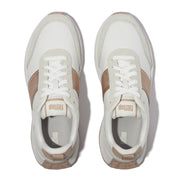 FITFLOP F-Mode Flow Sequin Suede/Leather Flatform Sneakers (Women)