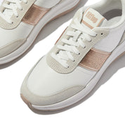 FITFLOP F-Mode Flow Sequin Suede/Leather Flatform Sneakers (Women)