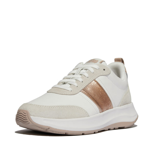 FITFLOP F-MODE FLOW SEQUIN SUEDE/LEATHER FLATFORM SNEAKERS (Women)