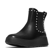 FITFLOP F-Mode Gem-Trim Leather Flatform Chelsea Boots (Women)