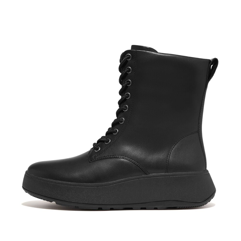 FITFLOP F-Mode Leather Lace-Up Flatform Ankle Boots (Women)