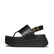 FITFLOP F-Mode Stack Leather Back-Strap Toe-Post Sandals (Women)