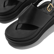 FITFLOP F-Mode Stack Leather Back-Strap Toe-Post Sandals (Women)