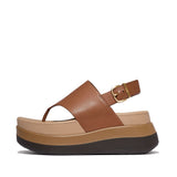 FITFLOP F-Mode Stack Leather Back-Strap Toe-Post Sandals (Women)