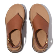 FITFLOP F-Mode Stack Leather Back-Strap Toe-Post Sandals (Women)