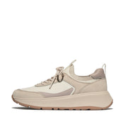 FITFLOP F-Mode Suede/Knit Flatform Slip-On Laced Sneakers (Women)