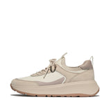 FITFLOP F-Mode Suede/Knit Flatform Slip-On Laced Sneakers (Women)