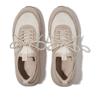 FITFLOP F-Mode Suede/Knit Flatform Slip-On Laced Sneakers (Women)