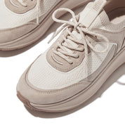 FITFLOP F-Mode Suede/Knit Flatform Slip-On Laced Sneakers (Women)