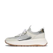 FITFLOP F-Mode Suede/Knit Flatform Slip-On Laced Sneakers (Women)