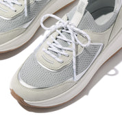 FITFLOP F-Mode Suede/Knit Flatform Slip-On Laced Sneakers (Women)