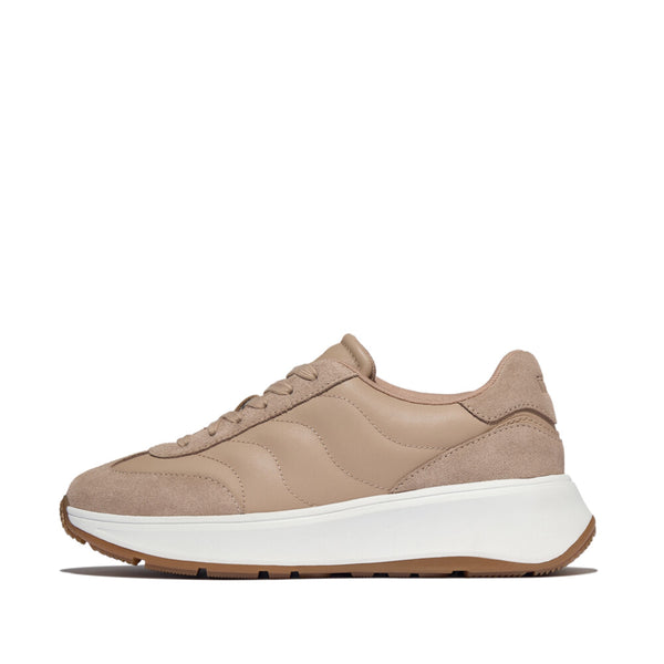 FITFLOP F-MODE T-TOE WAVE LEATHER/SUEDE SNEAKERS (Women)