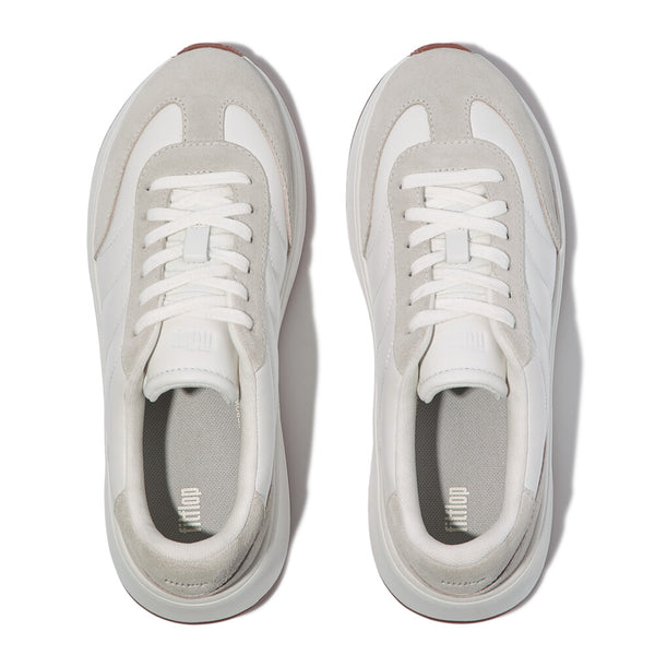 FITFLOP F-MODE T-TOE WAVE LEATHER/SUEDE SNEAKERS (Women)