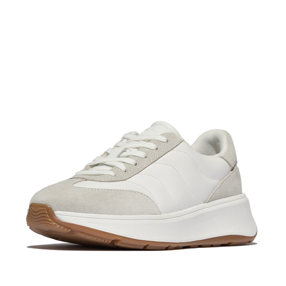 FITFLOP F-MODE T-TOE WAVE LEATHER/SUEDE SNEAKERS (Women)