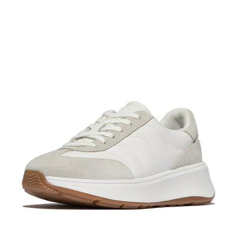 FITFLOP F-MODE T-TOE WAVE LEATHER/SUEDE SNEAKERS (Women)