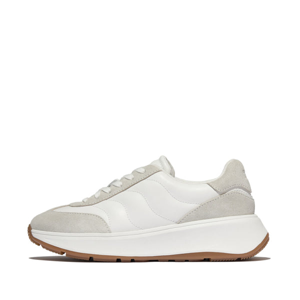 FITFLOP F-MODE T-TOE WAVE LEATHER/SUEDE SNEAKERS (Women)