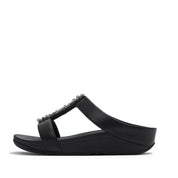 FITFLOP Fino Pearls and Crystal H-Bar Slides (Women)
