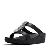 FITFLOP Fino Pearls and Crystal H-Bar Slides (Women)
