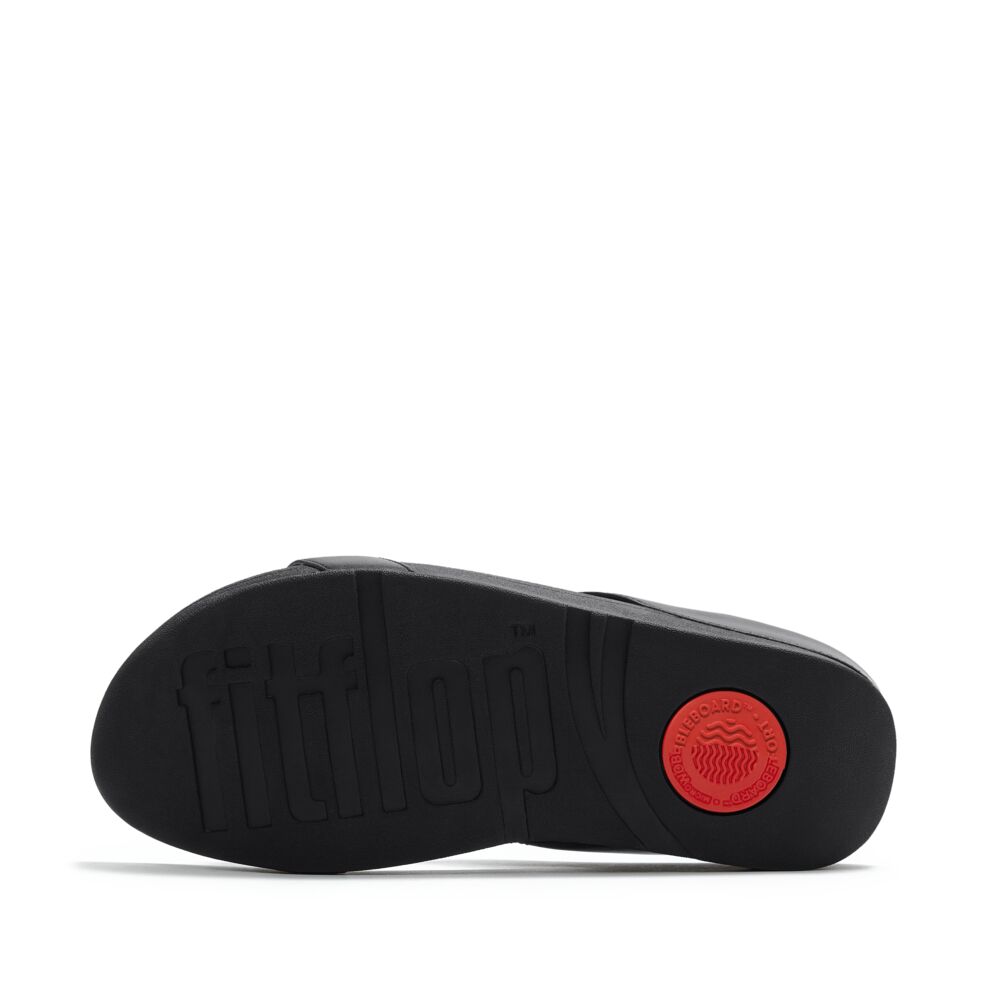 FITFLOP Fino Pearls and Crystal H-Bar Slides (Women)