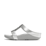 FITFLOP Fino Pearls and Crystal H-Bar Slides (Women)