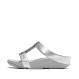FITFLOP Fino Pearls and Crystal H-Bar Slides (Women)