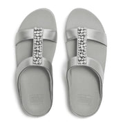 FITFLOP Fino Pearls and Crystal H-Bar Slides (Women)