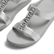 FITFLOP Fino Pearls and Crystal H-Bar Slides (Women)