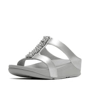 FITFLOP Fino Pearls and Crystal H-Bar Slides (Women)