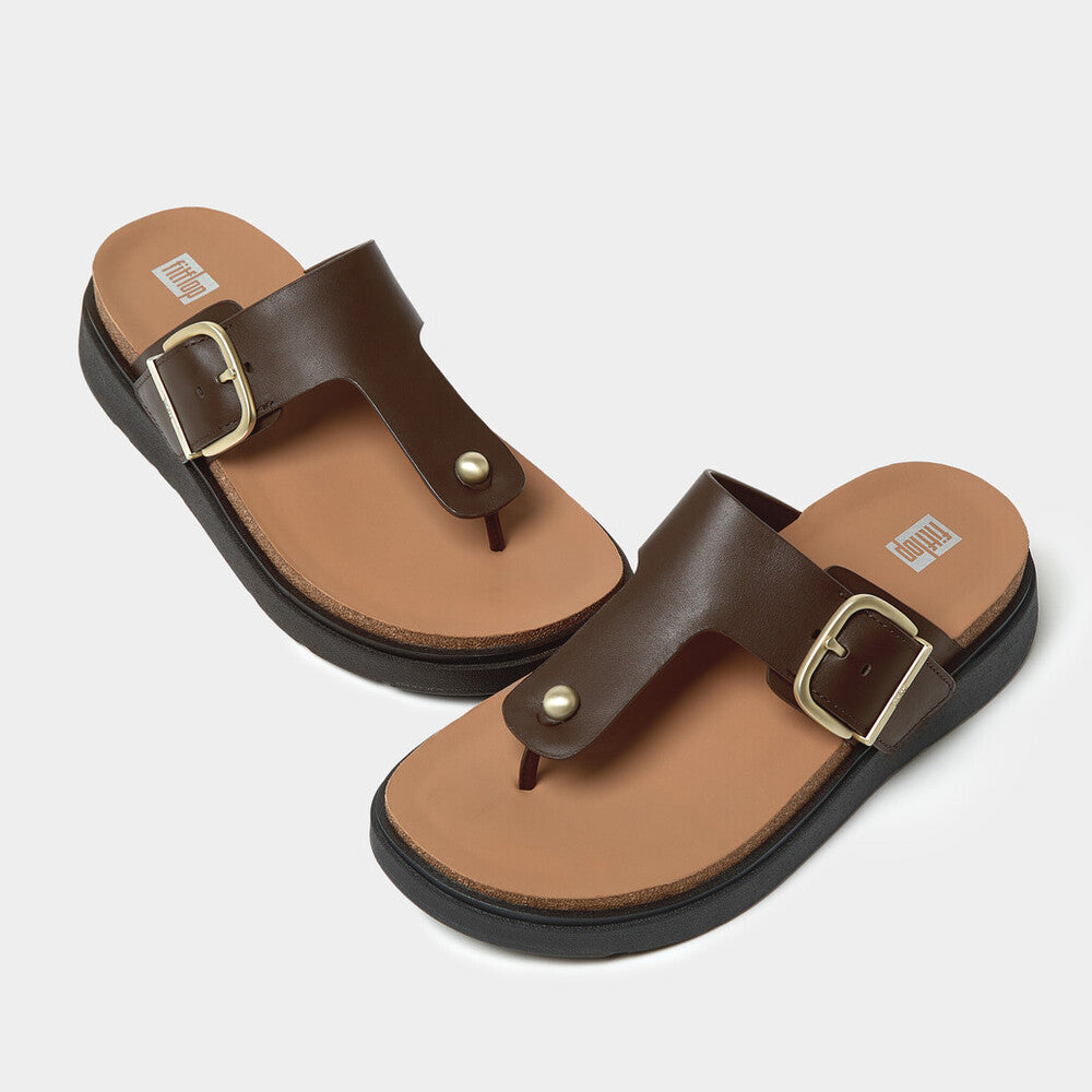 FITFLOP Gen-FF Buckle Leather Toe-Post Sandals (Women)
