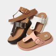 FITFLOP Gen-FF Buckle Leather Toe-Post Sandals (Women)